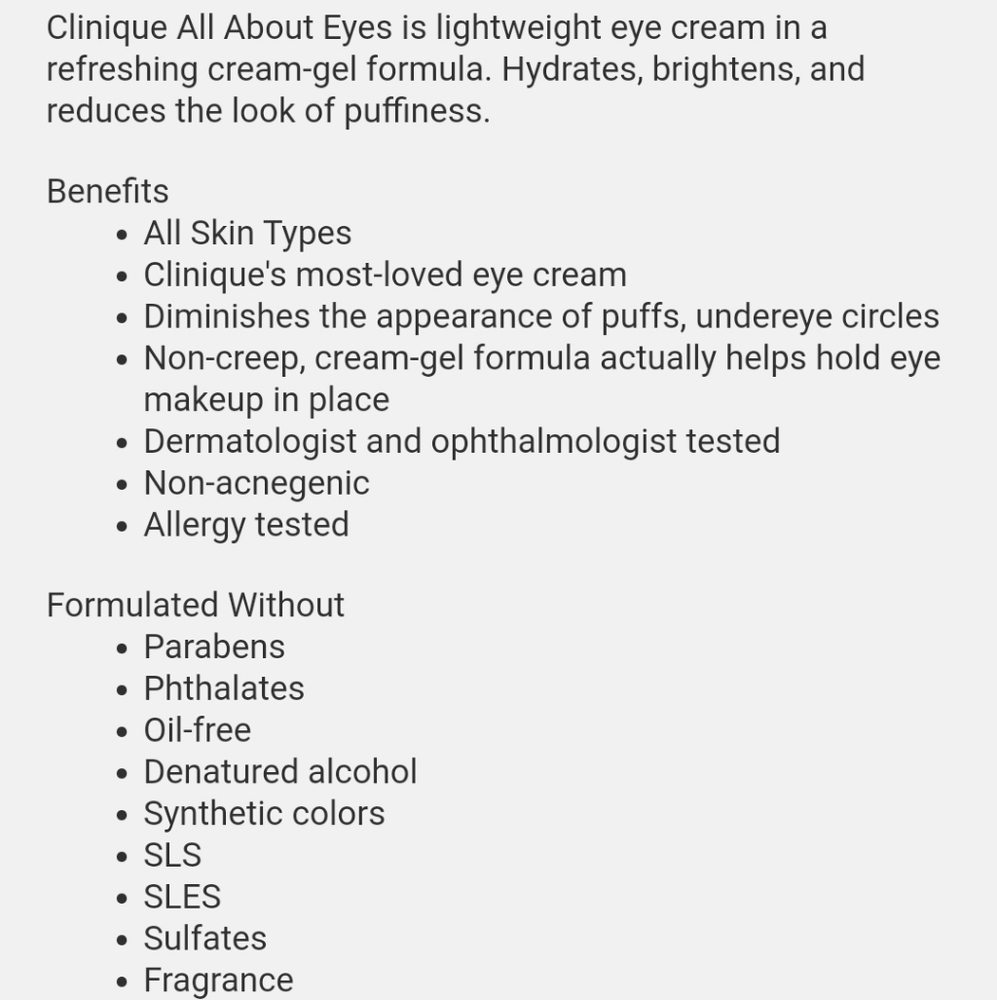 SAMPLE CLINIQUE ALL ABOUT EYES CREAM. - Picture 5 of 6